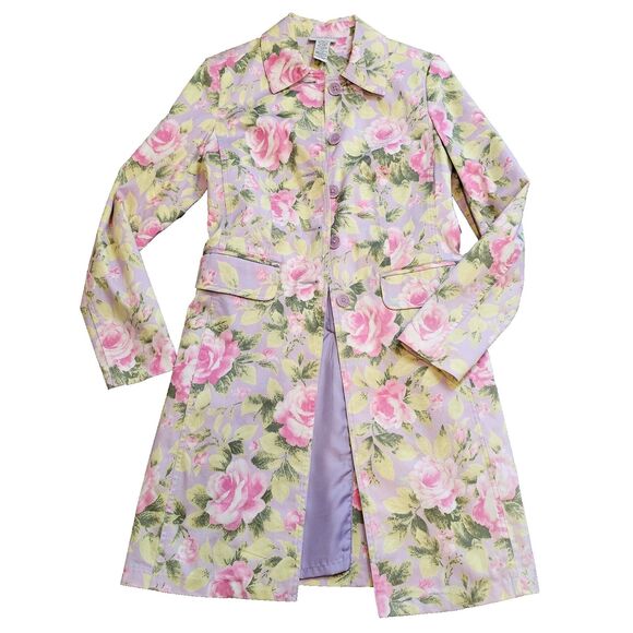 Jaclyn Smith Jackets & Blazers - JACLYN SMITH floral spring coat pastel easter blazer jacket pink lilac S